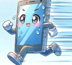 稼働しているスマホ絵