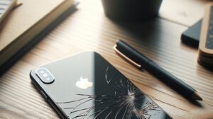 画面が割れたiPhone X