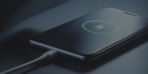 深夜の充電iPhone