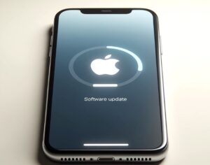 スマホのソフトウェアアップデートの絵