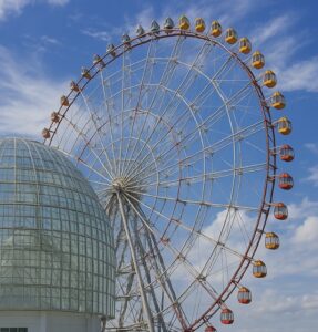 葛西のシンボルタワー達を並べた画像
